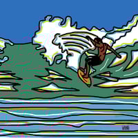 'One Morning, Trigg Beach' - Original 1/1 framed drawing