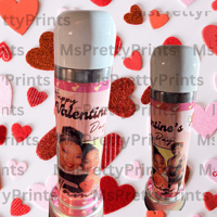 Image 4 of Personalized 18oz Water bottle with white lid and wide lanyard/Selfie waterbottle/memorial 