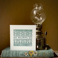 Image 1 of LETTERPRESS BIRTHDAY CARD No2 in dark teal