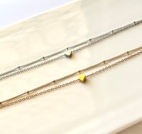 Image 2 of Layered Tiny Heart Anklet 