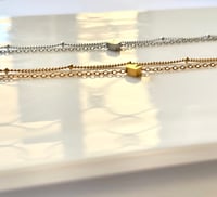 Image 3 of Layered Tiny Heart Anklet 