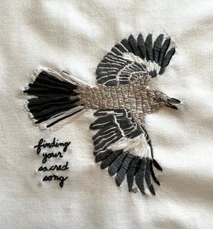 Image of finding your sacred song - original embroidery