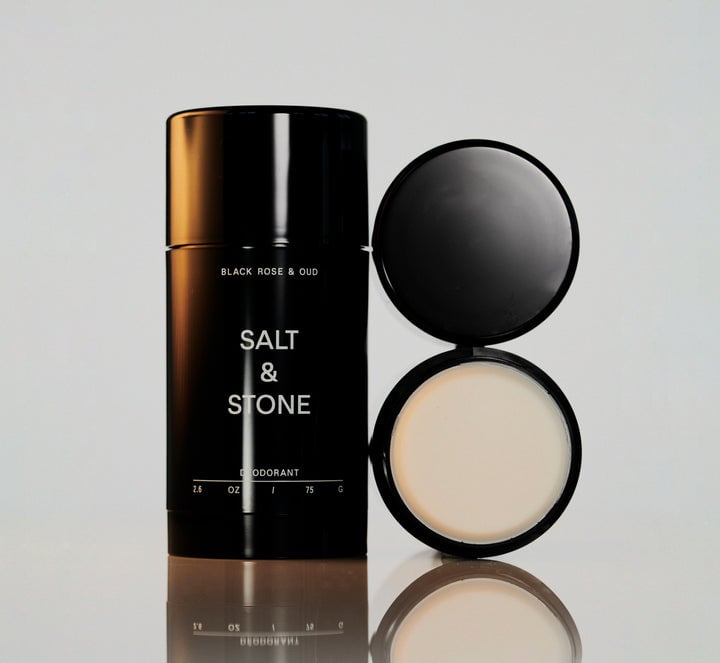 Image of SALT AND STONE NATURAL DEODORANT BLACK ROSE & OUD EXTRA STRENGTH