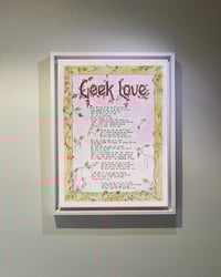 Wooden Box Frame Canvas Print of the Geek Love Lyric Painting