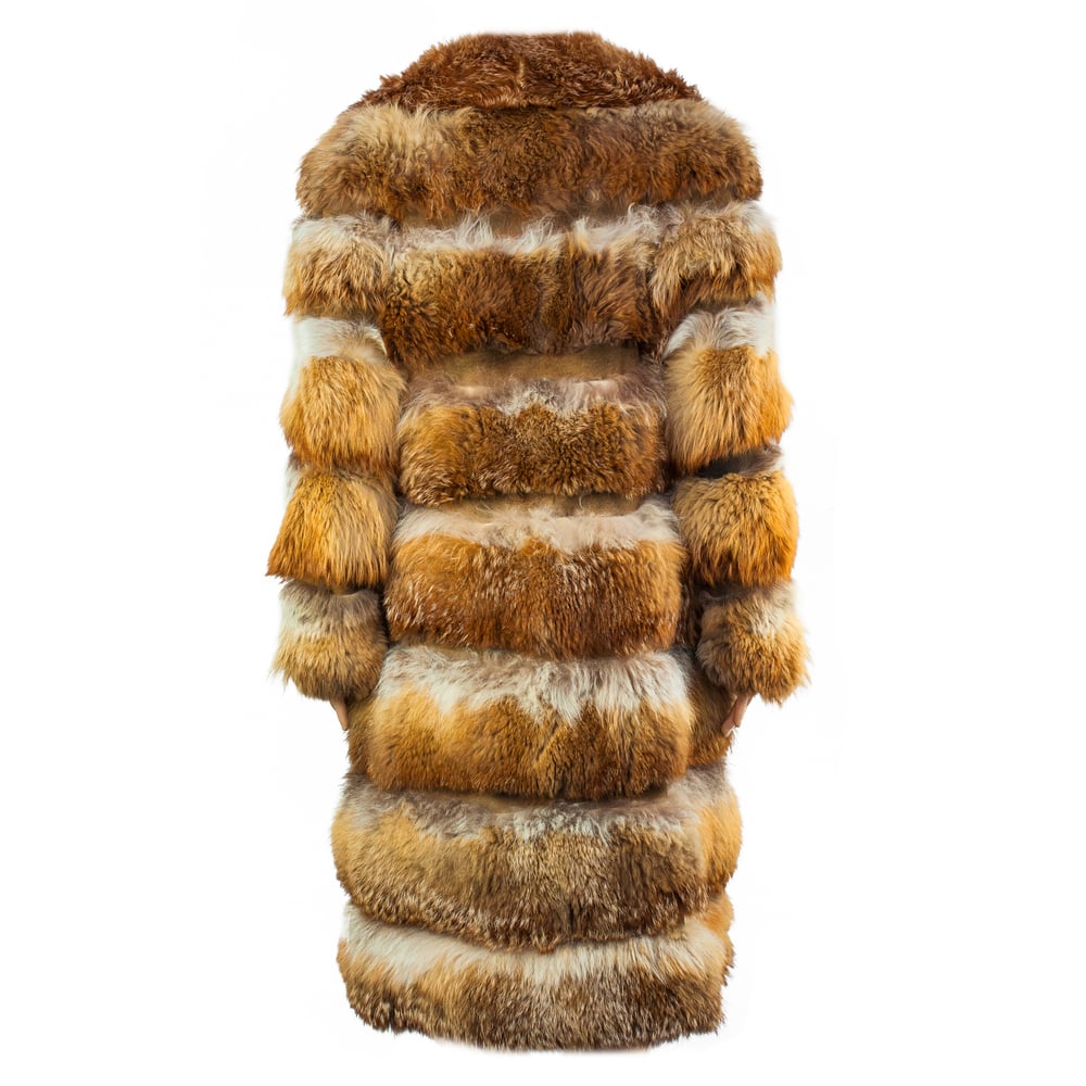 Image of Red Fox Fur Vintage Long Coat