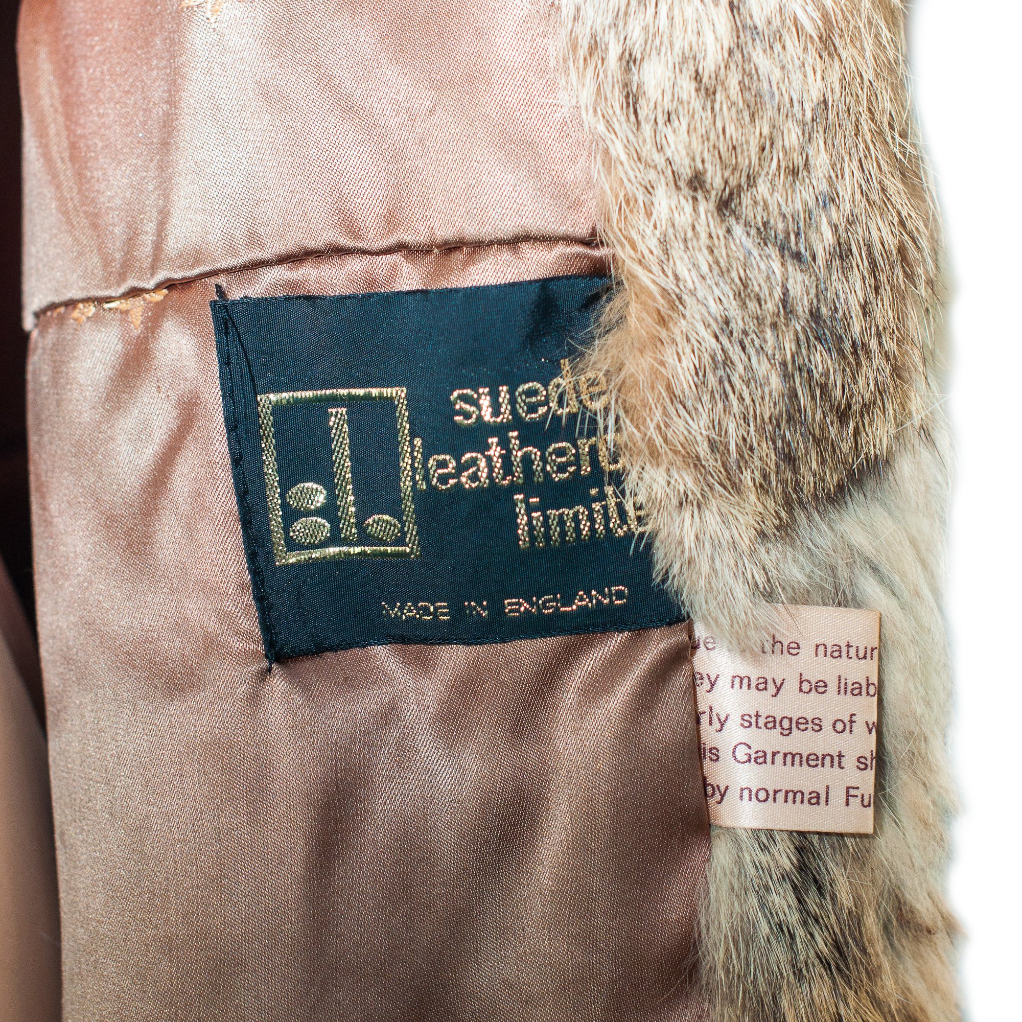 Image of Brown Rabbit Fur Vintage Short Coat.