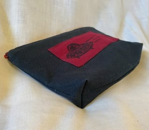 Image of Zip Wallet - Black with Space Ship Patch