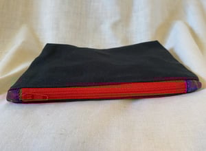 Image of Zip Wallet - Black with Space Ship Patch