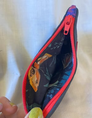Image of Zip Wallet - Black with Space Ship Patch