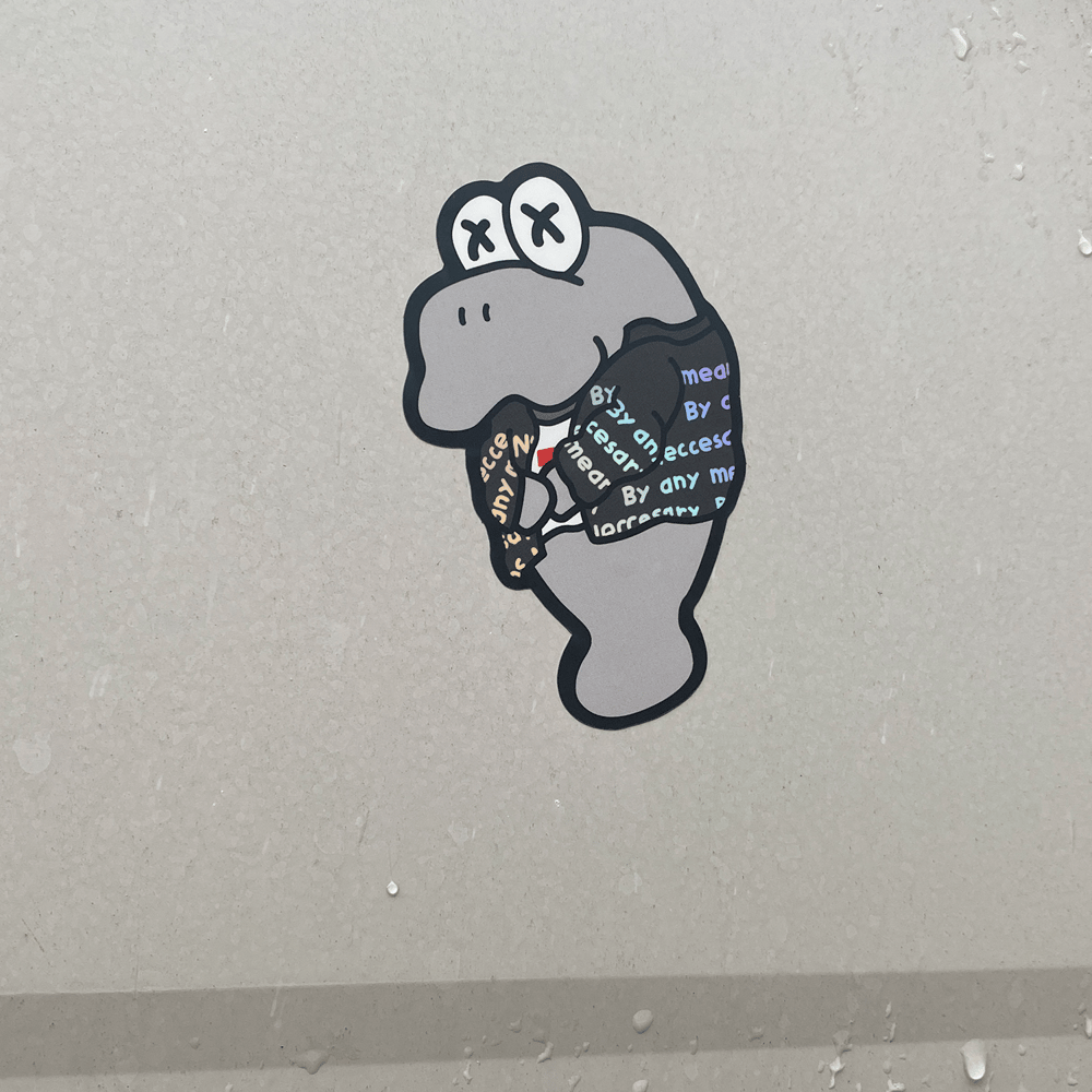 Manatee Drip Sticker