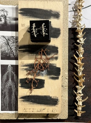 Image of "Skeleton Trees" recycled silver earrings