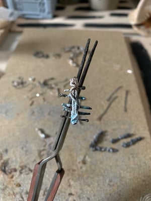 Image of "Skeleton Trees" recycled silver earrings 