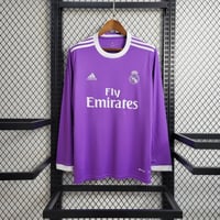 Image 1 of Real Madrid 16/17 Retro Long Sleeve Away Jersey