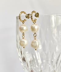 Image 1 of "Embrace" Layered Pearl Earrings