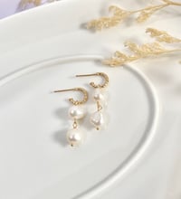 Image 3 of "Embrace" Layered Pearl Earrings