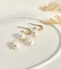 Image 4 of "Embrace" Layered Pearl Earrings