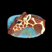 Image 1 of XXL. Female Reticulated Giraffe - Flamework Glass Sculpture Bead 