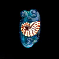 Image 1 of XL. Deep Sea Nautilus Shell - Lampwork Glass Sculpture Pendant Bead 