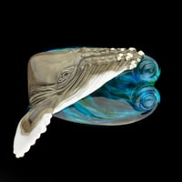 Image 1 of XXXL. Zeppelin - Humpback Whale - Flamework Glass Sculpture