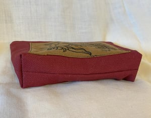Image of Zip Wallet - Maroon with Borage patch