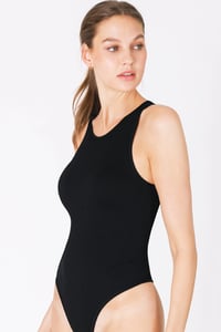 Image 2 of Ribbed High Neck Bodysuit