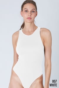 Image 4 of Ribbed High Neck Bodysuit