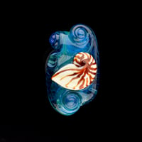 Image 1 of XL Deep Sea Nautilus Shell - Lampwork Glass Sculpture Pendant Bead