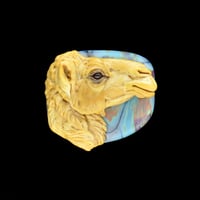 Image 1 of XL. Dromedary Camel #2- Flamework Glass Sculpture Bead