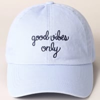 Image 1 of Good Vibes Only Embroidered Cap