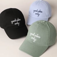 Image 2 of Good Vibes Only Embroidered Cap