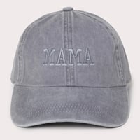Image 5 of Mama Embroidered Cotton Baseball Cap