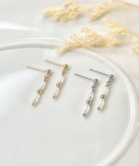 Image 1 of Layered Beaded Pearl Stud Earrings