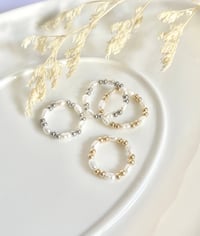 Image 3 of Double Beaded Pearl Ring