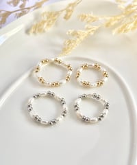 Image 2 of Double Beaded Pearl Ring