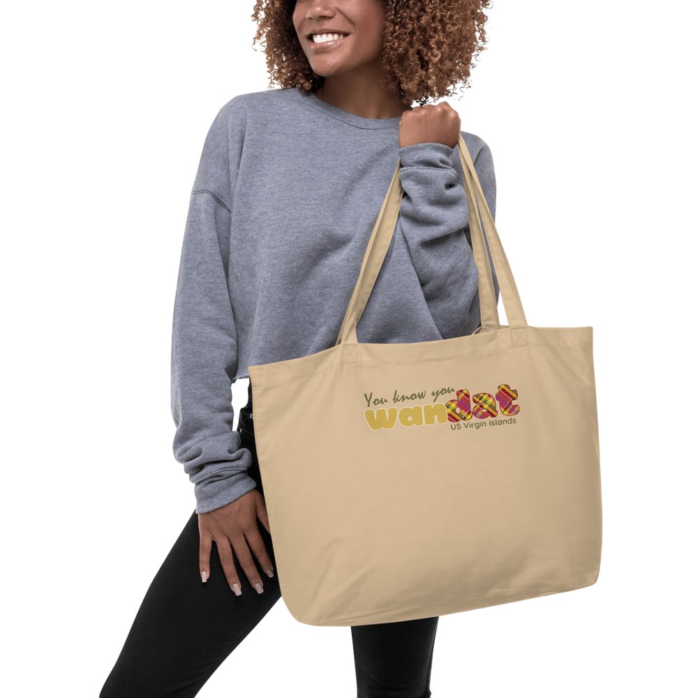 Image of Large organic tote bag- You know you wandat
