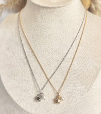 Image 2 of Puffy Star & Pearl Necklace