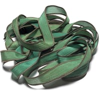 Image 2 of 1PC. GRASSHOPPERS 42" hand dyed wrist wrap bracelet silk ribbon/by COLOR KISSED SILK