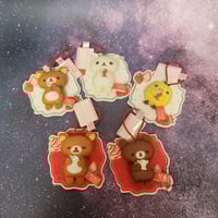 Rilakkuma Strawberry Party Motif Petanko Mascot