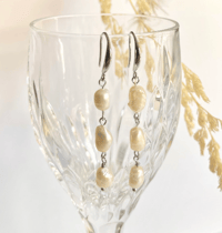 Image 4 of Silver Layered Pearl Earrings