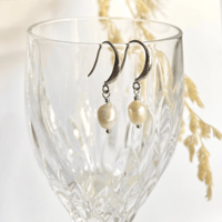 Image 2 of Silver Layered Pearl Earrings