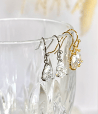 Image 2 of Teardrop Crystal Earrings