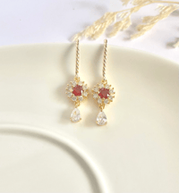 Image 4 of "Radiance" Round Crystal Earrings
