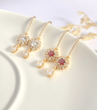 Image 2 of "Radiance" Round Crystal Earrings