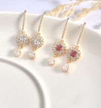 Image 1 of "Radiance" Round Crystal Earrings