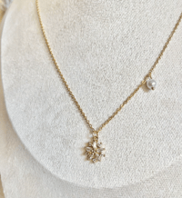 Image 3 of Star Flower & Pearl Necklace