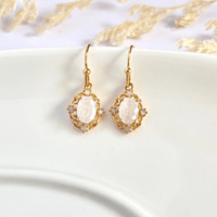 Image 1 of "Grace" White Stone Earrings