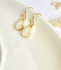 Image 3 of Teardrop White Stone Earrings