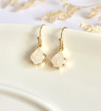Image 1 of Teardrop White Stone Earrings