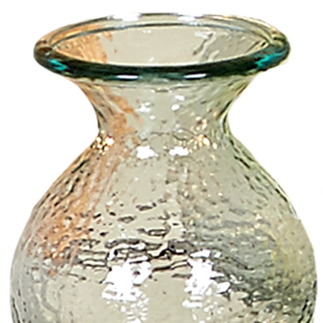 Jarrón de cristal con bajo relieves