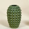 Jarrón cerámica pompas verde botella